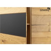 KATMANDU MEBLE - TIRANO Komoda 3D | Plaster drewna | Czarne szkło | Dąb olejowany | ZITIR05CH