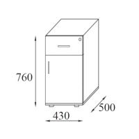 AMS Meble Biurowe - Kontener Biurowy K5 A/B | 43x50x76h cm
