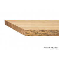 ORTUS - ROMANO Jesion Stół z dostawkami | 140x80 | Krawędź naturalna | Grubość blatu 4 cm