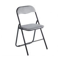 FURNITEX - J-6 (V) Krzesło | Składane | Velvet | Szare