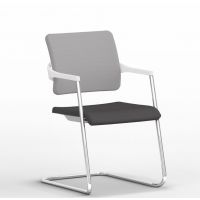 NOWY STYL - 2ME Krzesło konferencyjne W CFP BL GB | Wersja biała W | Na płozie