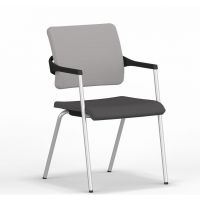 NOWY STYL - 2ME Krzesło konferencyjne BL 4L ARM BL GBP | Wersja czarna BL | Na 4 nogach