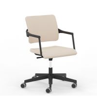 NOWY STYL - 2ME Krzesło konferencyjne obrotowe W TS25 ARM BL | Wersja biała W | Podłokietniki