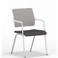 NOWY STYL - 2ME Krzesło konferencyjne W 4L ARM BL GBP | Wersja biała W | Na 4 nogach