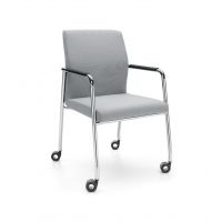 PROFIM - ACOS PRO Krzesło konferencyjne 30HC | na 4 nogach i kółkach | Podłokietniki z nakładką