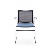 PROFIM - ARIZ Krzesło konferencyjne 575V | Siedzisko tapicerowane i oparcie siatkowe
