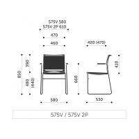 PROFIM - ARIZ Krzesło konferencyjne 575V | Siedzisko tapicerowane i oparcie siatkowe