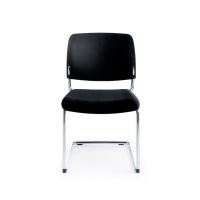 PROFIM - BIT Krzesło konferencyjne 560V | Oparcie plastikowe i tapicerowana nakładka na siedzisko | Na płozie