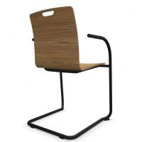 PROFIM - COM Krzesło konferencyjne K12V1 | Kubełek ze sklejki | Na płozie V1