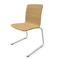 PROFIM - COM Krzesło konferencyjne K12V2 | Kubełek ze sklejki | Na płozie V2