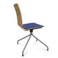 PROFIM - COM Krzesło Konferencyjne K22HF | Kubełek ze sklejki | Tapicerowana nakładka na siedzisko | stelaż typu "pająk"