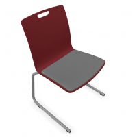 PROFIM - COM Krzesło Konferencyjne K22V2 | Kubełek ze sklejki | Tapicerowana nakładka na siedzisko | Na płozie V2