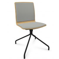 PROFIM - COM Krzesło Konferencyjne K32HS | Kubełek ze sklejki | Tapicerowane nakładki na siedzisko i oparcie | stelaż typu "pająk" | Wersja obrotowa