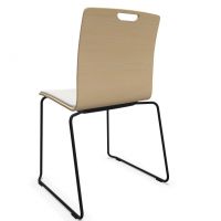 PROFIM - COM Krzesło Konferencyjne K32V | Kubełek ze sklejki | Tapicerowane nakładki na siedzisko i oparcie | Stelaż V