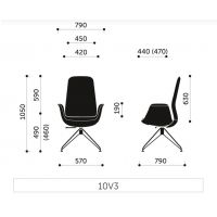 PROFIM - ELLIE PRO Fotel Obrotowy 10V3 | Oparcie wysokie | Stelaż z metalowego pręta