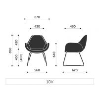 PROFIM - FAN Krzesło Konferencyjne 10V | na płozie