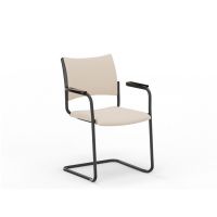NOWY STYL - INTRATA VISITOR Krzesło konferencyjne V-31 CFBL-ARM | Oparcie tapicerowane | Na płozie | Podłokietniki