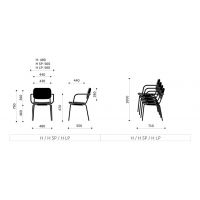 PROFIM - NORMO Krzesło Konferencyjne 500H | na 4 nogach | Konstrukcja - 100% pochodzenia z recyklingu