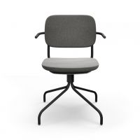 PROFIM - NORMO Krzesło Konferencyjne 500HS | stelaż typu "pająk" - na stopkach | Wersja obrotowa | Konstrukcja - 100% pochodzenia z recyklingu