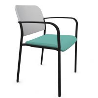 PROFIM - ZOO Krzesło Konferencyjne 502H | na 4 nogach | Siedzisko tapicerowane i oparcie plastikowe