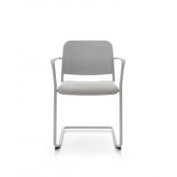 PROFIM - ZOO Krzesło Konferencyjne 502V | na płozie | Siedzisko tapicerowane i oparcie plastikowe