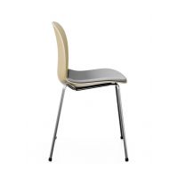PROFIM - NOOR Krzesło Konferencyjne 6050S | Kubełek Plastikowy | Tapicerowana Nakładka na Siedzisko | Na 4 Nogach