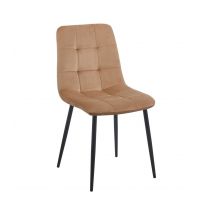 FURNITEX - K11-FX Krzesło | Velvet | Cappuccino | Nogi czarne