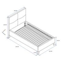 FURNITEX - LT2-FX Łóżko 90x200 | Beż | DOSTĘPNY OD RĘKI
