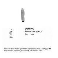Meblomak - LUMINO BcL element Bok typu c Lewy