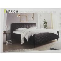 MEBLE BEST - MARIO A Łóżko 160x200 | Tkanina Terra 99 | DOSTĘPNE OD RĘKI