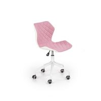HALMAR - MATRIX 3 Fotel Obrotowy | Biały tył | Różowy