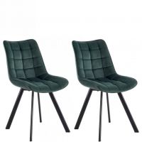 Forte - NEPEAN KRZESŁO KR0144-MET-BLL78 | Komplet 2 sztuki