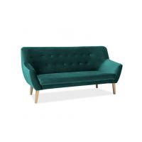 SIGNAL - NORDIC Sofa 3 Velvet | Zielony | Bluvel 78 | z PL