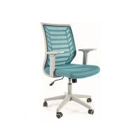 SIGNAL - Q-320 Fotel Obrotowy | Tkanina | Niebieski | Stelaż Szary