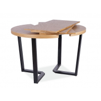 SIGNAL - PARKER Stół rozkładany 100-250x76 | Blat okleina naturalna | Stelaż metal | z PL
