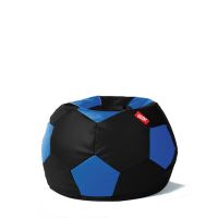 GIGANT PUFA - Pufa PIŁKA EKOSKÓRA 250L czarno-niebieska