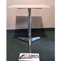 Meblarz - Stolik Kawowy SH-7002/A | Blat 53x43x2,5 cm | Noga Aluminium | Blat Rockford Jasny | DOSTĘPNY OD RĘKI
