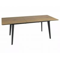 SIGNAL - RENE Stół 160-200x90 | Dąb | Czarny mat