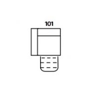 Bydgoskie Meble - LEGATO Segment 1,5RF ele | Lewy | Z elektrycznym relaksem