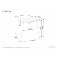 SIGNAL - RION K Stół 80x80x76h | Travertine | Kaszmir