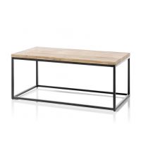 MC AKCENT - SAKURA Ława 110x60x45 dąb sękaty olejowany / metal czarny mat | 58891AS9 | DOSTĘPNE OD RĘKI