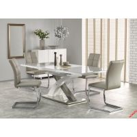 HALMAR - SANDOR 2 Stół 160-220x90 | Popiel | Biały