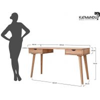 KATMANDU MEBLE - SIMONA II Biurko Dębowe | KULSIM2