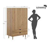 KATMANDU MEBLE - SIMONA Szafa szeroka Dębowa | PRHSIM06