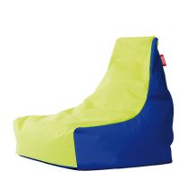 GIGANT PUFA - Fotel SIT niebiesko-limonkowy