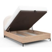 NEW ELEGANCE - NEW ELEGANCE SLIM WOOD na nóżkach | Łóżko kontynentalne z pojemnikiem | Wezgłowie N | 160x200