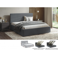 DREW-TON - SLIM 5 Łóżko tapicerowane 140x200 | Stelaż metalowy z pojemnikiem | Tkanina Kronos 31 | DOSTĘPNE OD RĘKI