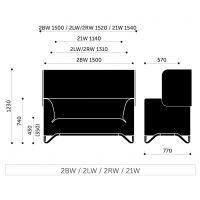 PROFIM - SOFTBOX Sofa 2L | 2 siedziska | Podłokietnik Lewy