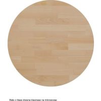 FAMEG - BASIC Blat średnica 80 | Lite drewno bukowe mikrowczep | Grubość blatu 3,8 cm