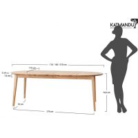 KATMANDU MEBLE - ORBETELLO Stół okrągły rozkładany 110-210 | Tabacco | KULSR1102x50T